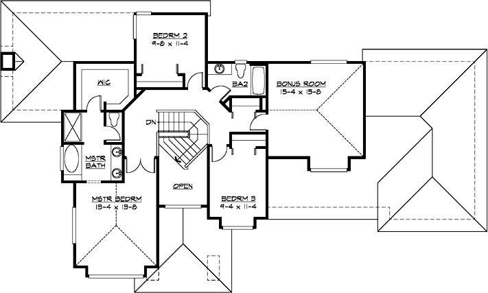 Upper/Second Floor Plan: 88-313