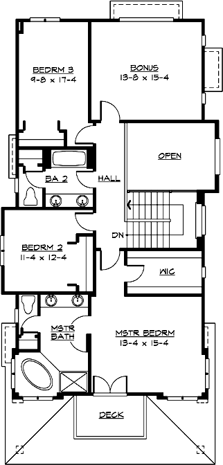 Upper/Second Floor Plan: 88-314