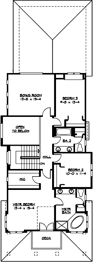 Upper/Second Floor Plan: 88-315