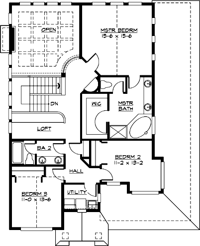 Upper/Second Floor Plan: 88-321