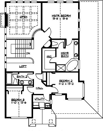 Upper/Second Floor Plan: 88-322