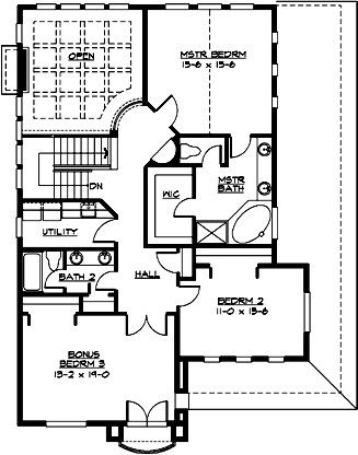 Upper/Second Floor Plan: 88-326