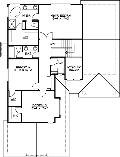 Upper/Second Floor Plan: 88-327