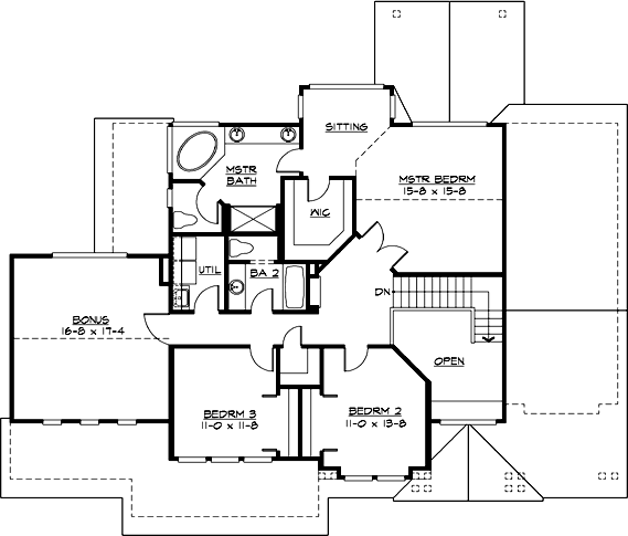 Upper/Second Floor Plan: 88-330