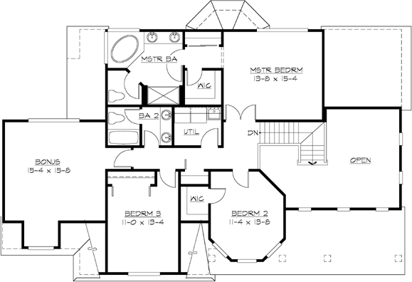 Upper/Second Floor Plan:88-333