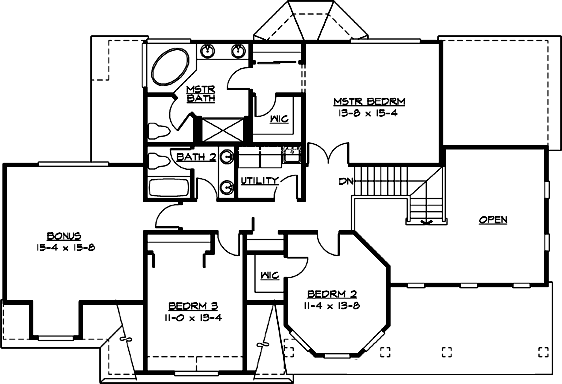 Upper/Second Floor Plan:88-334