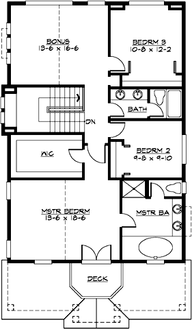 Upper/Second Floor Plan: 88-335