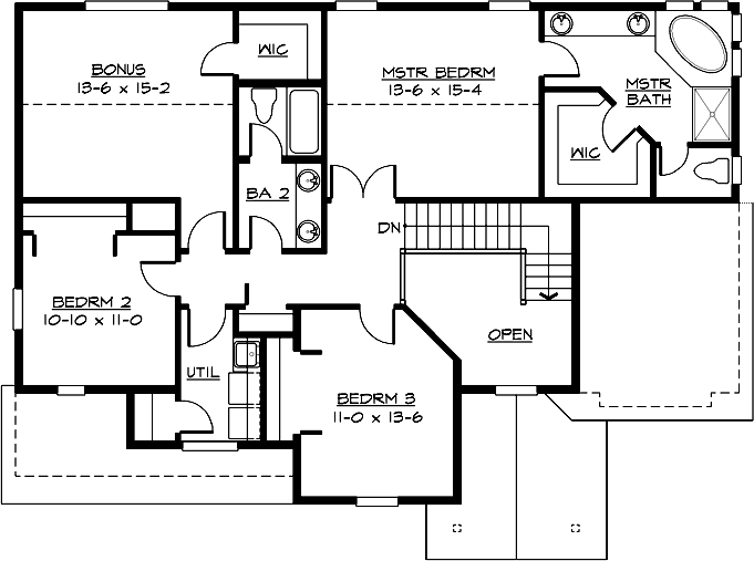 Upper/Second Floor Plan: 88-343