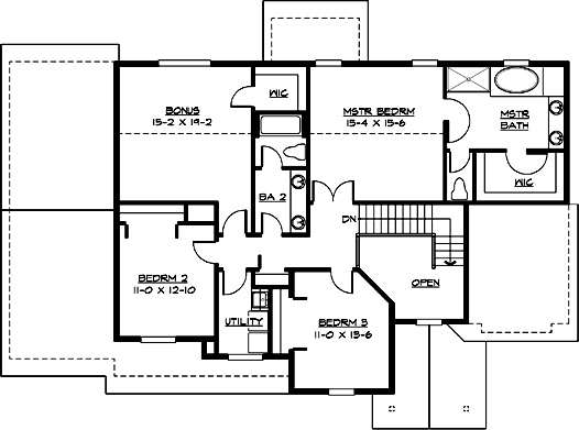 Upper/Second Floor Plan: 88-347