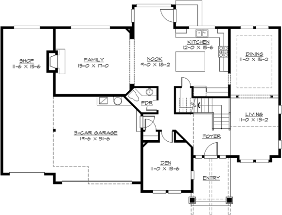 Main Floor Plan: 88-349