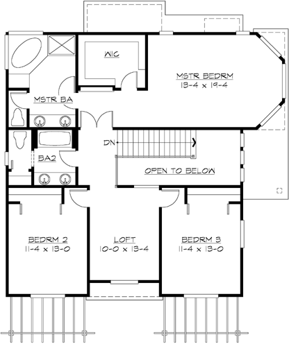 Upper/Second Floor Plan:88-356