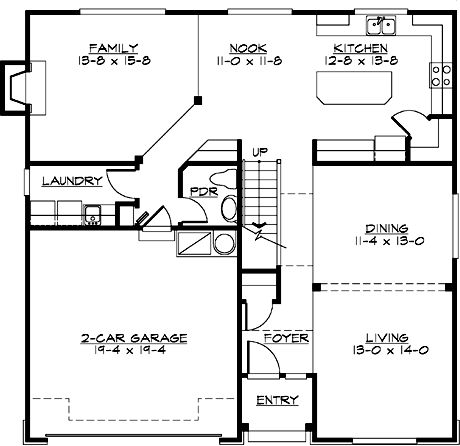 Main Floor Plan: 88-357