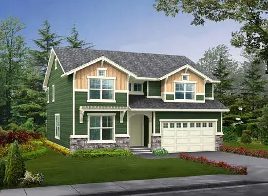 Craftsman house plans 88-358 - front exterior, 3,716 sq ft, 5 bed, 3 bath house plans | Monster House Plans
