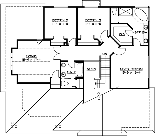 Upper/Second Floor Plan: 88-367