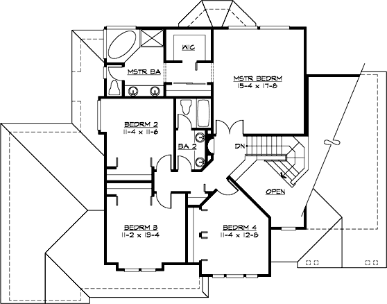 Upper/Second Floor Plan: 88-370