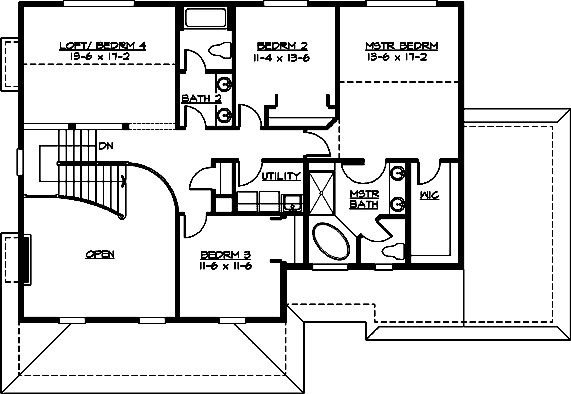 Upper/Second Floor Plan: 88-381