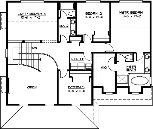 Upper/Second Floor Plan: 88-382