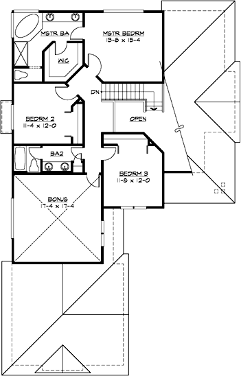 Upper/Second Floor Plan: 88-384