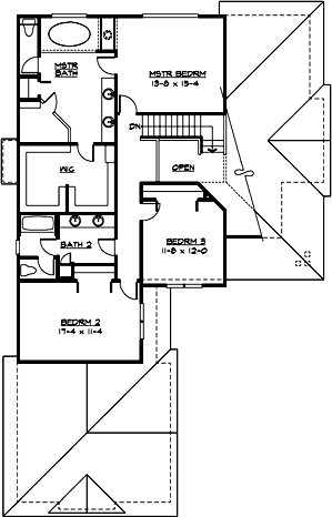 Upper/Second Floor Plan: 88-385