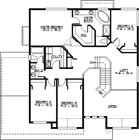 Upper/Second Floor Plan: 88-387