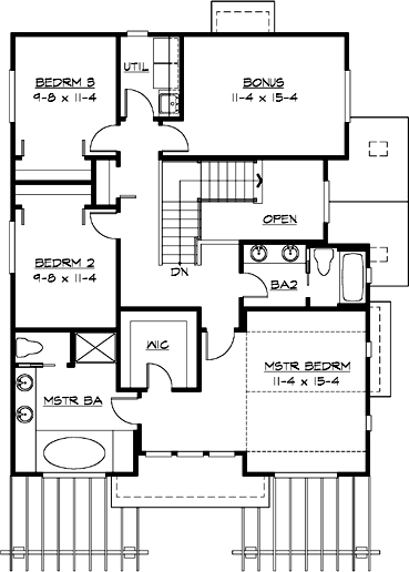 Upper/Second Floor Plan:88-396