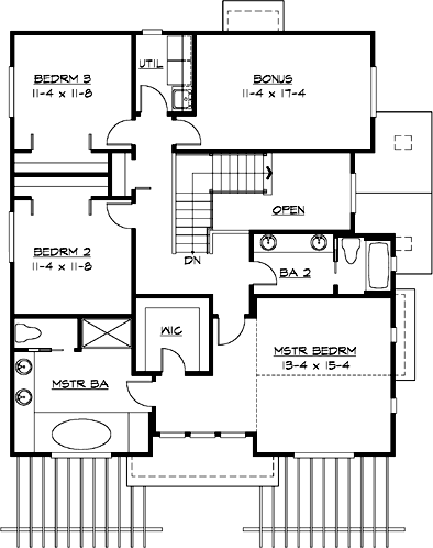 Upper/Second Floor Plan: 88-397