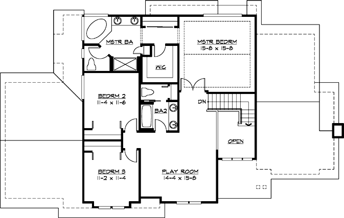 Upper/Second Floor Plan: 88-400