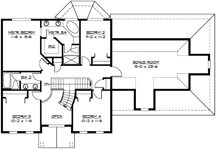 Upper/Second Floor Plan: 88-402