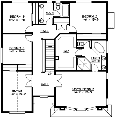 Upper/Second Floor Plan: 88-403