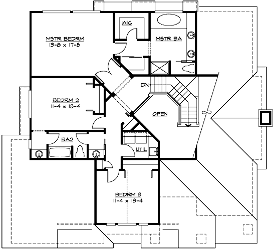 Upper/Second Floor Plan: 88-404