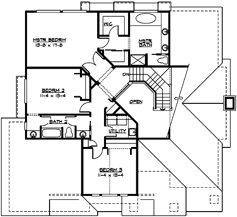 Upper/Second Floor Plan: 88-405