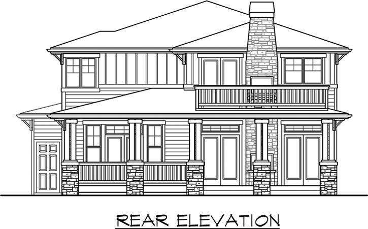 Rear Elevation Plan: 88-406