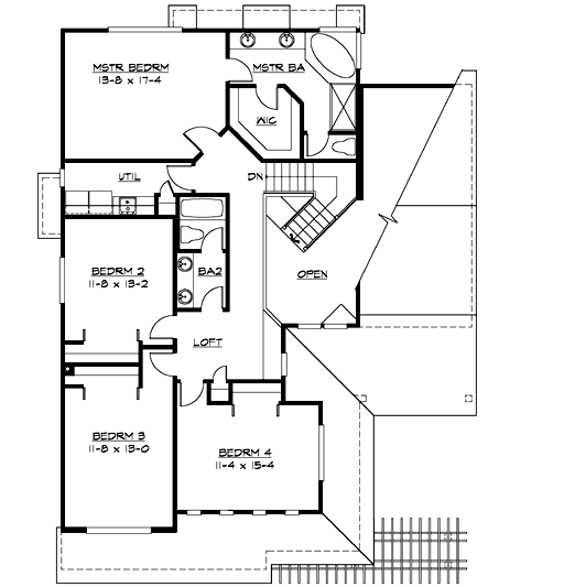 Upper/Second Floor Plan: 88-408