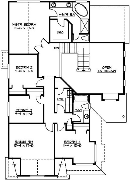 Upper/Second Floor Plan: 88-410