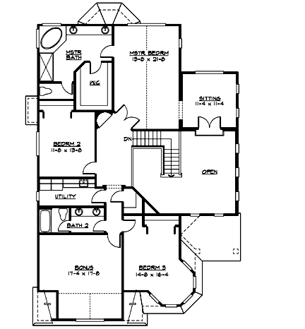 Upper/Second Floor Plan:88-414