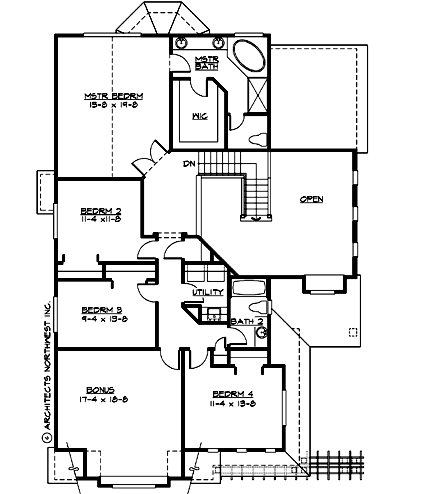 Upper/Second Floor Plan: 88-417