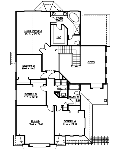 Upper/Second Floor Plan: 88-418