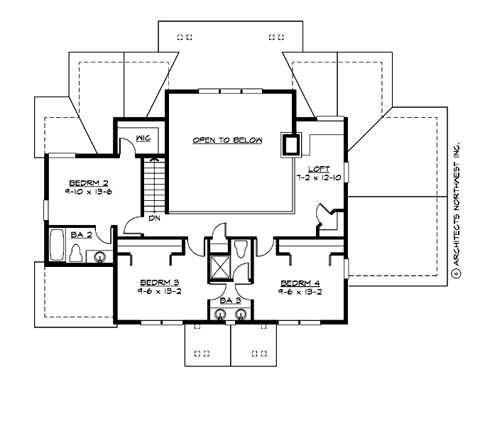 Upper/Second Floor Plan: 88-421