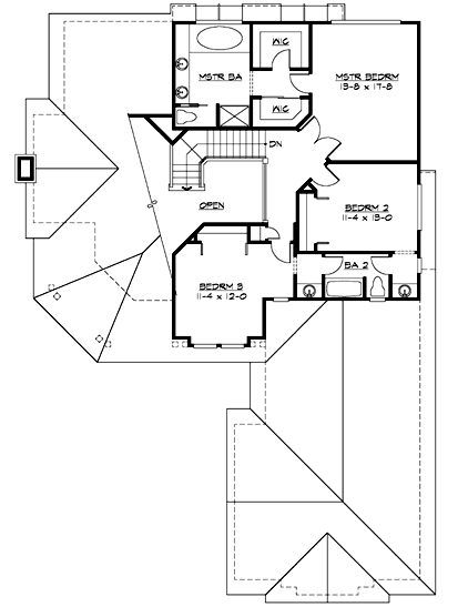 Upper/Second Floor Plan: 88-422