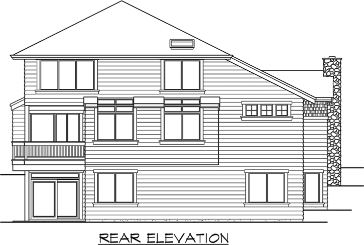 Rear Elevation Plan: 88-423