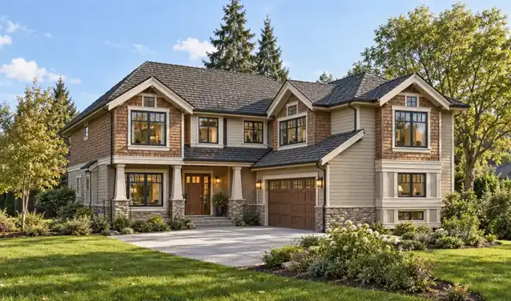 Craftsman house plans 88-424 - front exterior, 2,790 sq ft, 4 bed, 2 bath house plans | Monster House Plans
