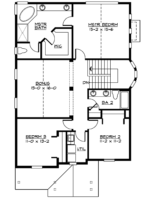 Upper/Second Floor Plan: 88-426