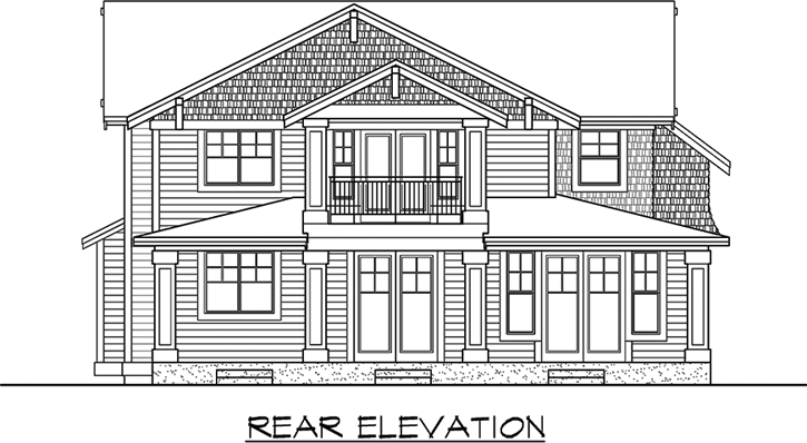 Rear Elevation Plan: 88-427