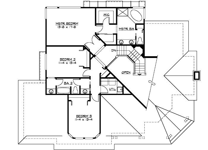 Upper/Second Floor Plan: 88-428
