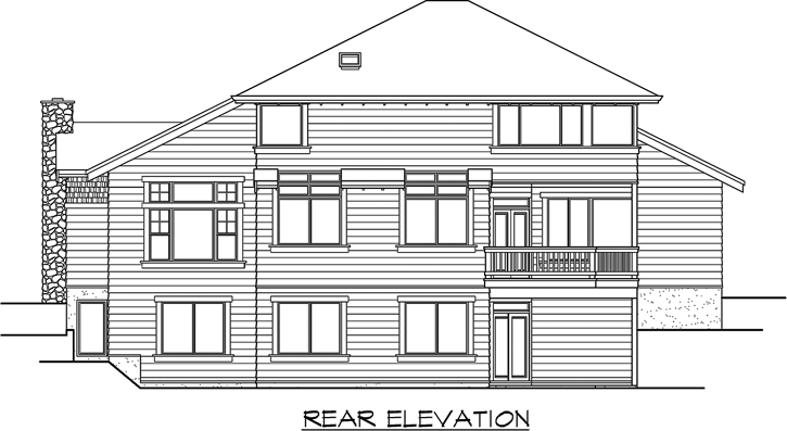 Rear Elevation Plan: 88-429