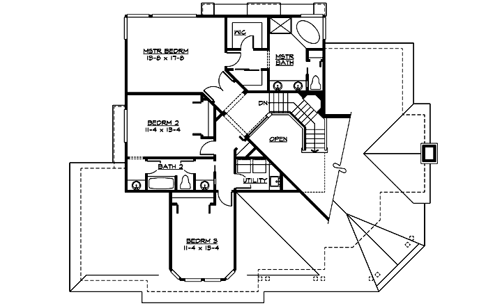 Upper/Second Floor Plan: 88-429