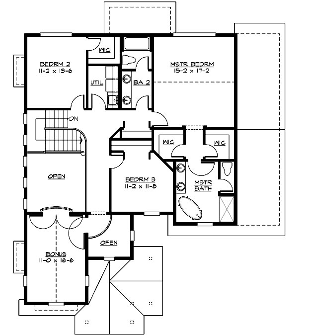 Upper/Second Floor Plan: 88-431