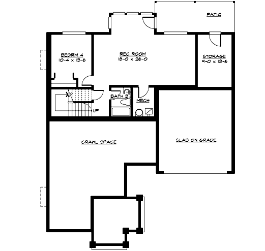 Lower Floor Plan: 88-432