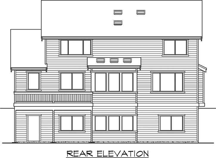 Rear Elevation Plan: 88-432