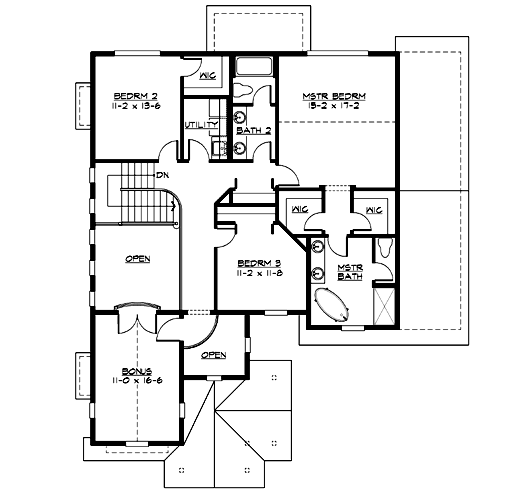 Upper/Second Floor Plan: 88-432